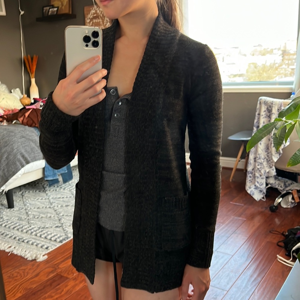 Black cardigan